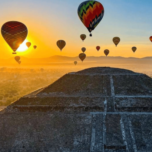 🎈 Amanecer en globo sobre Teotihuacán